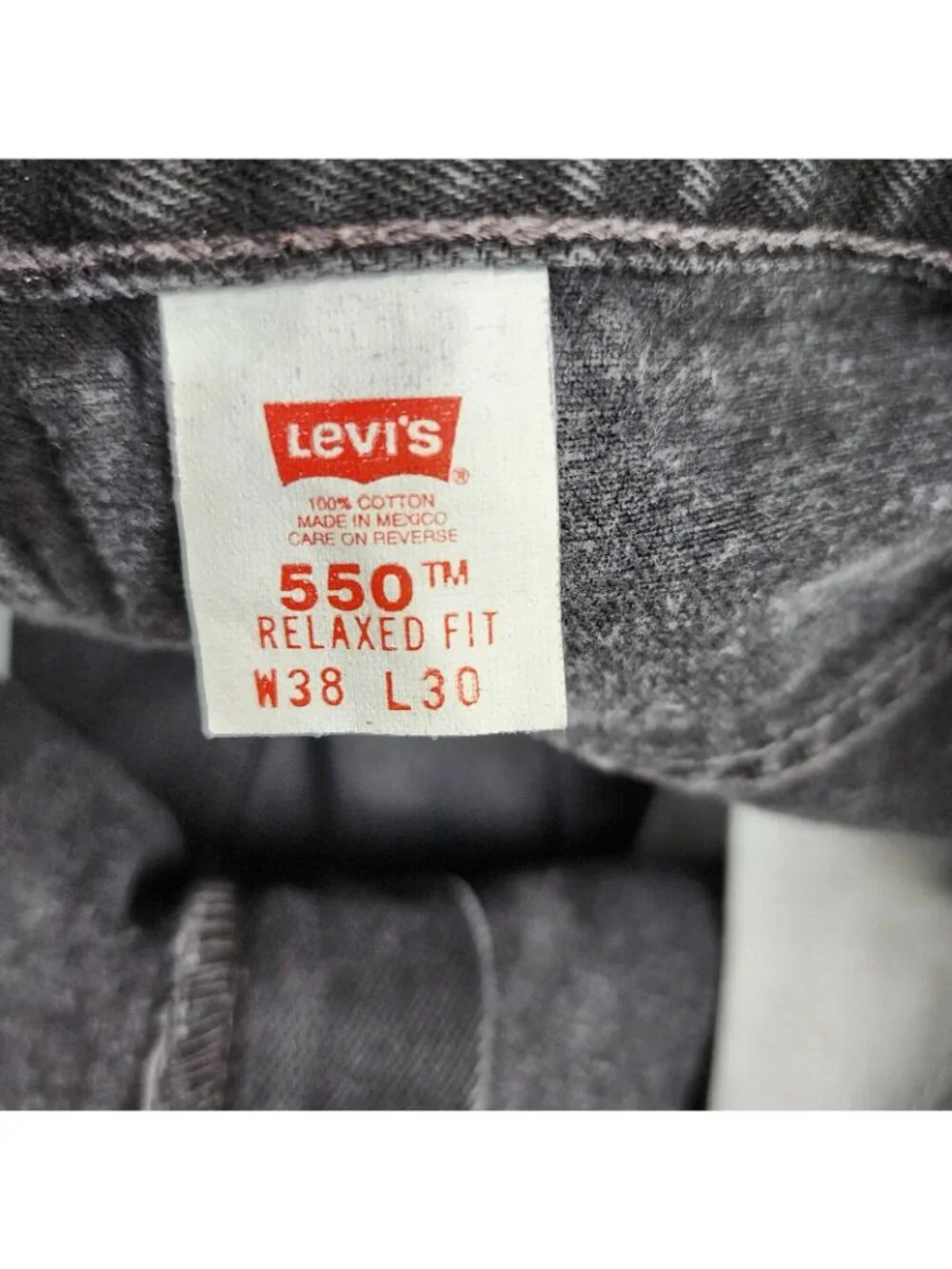 Levis 550 Jeans Mens 38x29 Black Y2K Vintage 90s Baggy Relaxed Fit Denim
